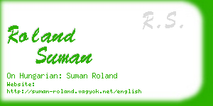 roland suman business card